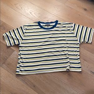 Blue, White, and Yellow Striped Topshop Tee